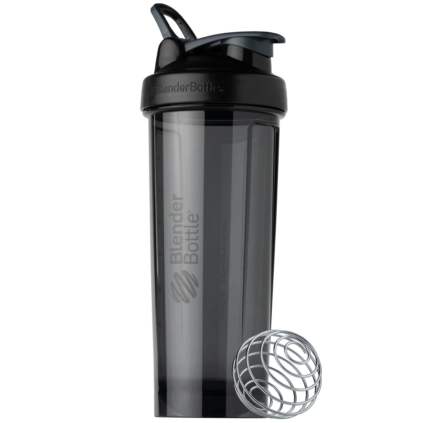 Pro Series 32 Oz Black Solid Print Shaker Cup with Wide Mouth and Flip-Top Lid